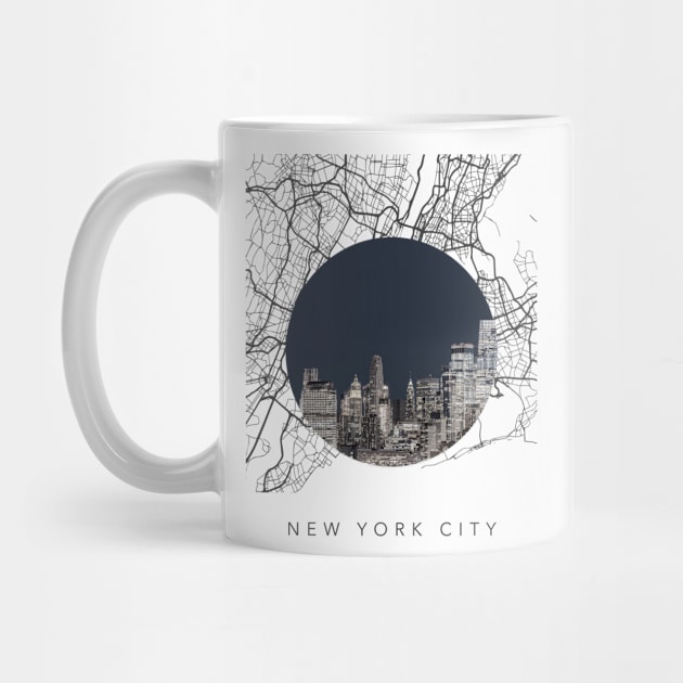 New York City Streets Collage by Seven Trees Design